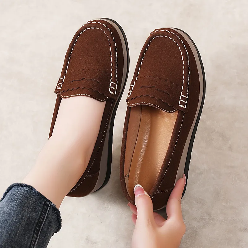 Reivanti Casual Single Shoes Women's Coffee-4