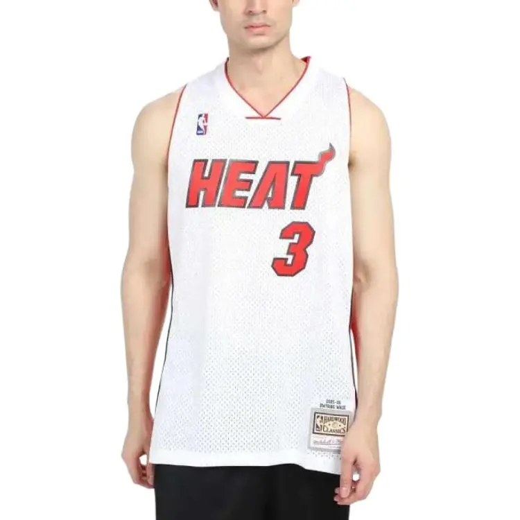 Mitchell Ness Basketball Jerseys Unisex White Red-5