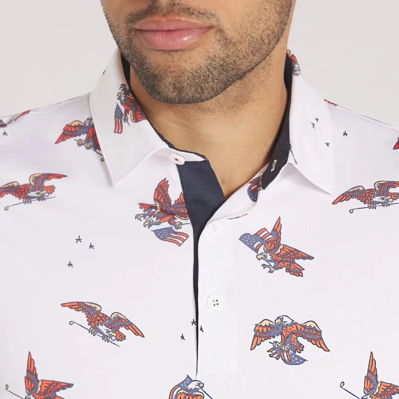 PUMA Golf PUMA X VOLITION Flying Eagles Polo Shirt Men's White Light-4