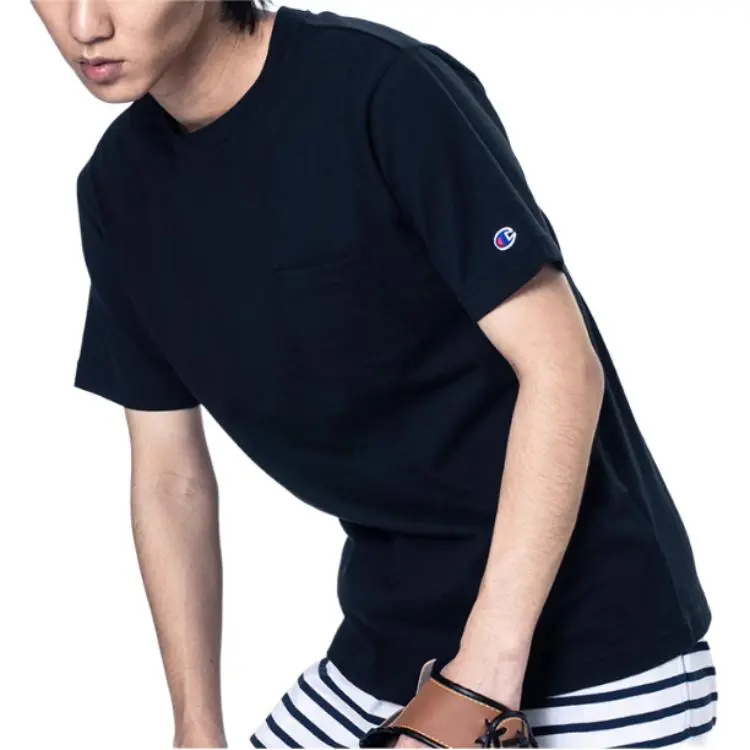 Champion T Shirt Japan Version Unisex Navy Blue-1