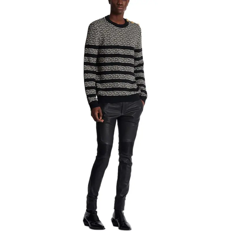 BALMAIN Striped Pb Labyrinth Jumper-1