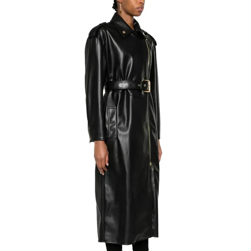 PINKO Biker Belted Trench Coat-2