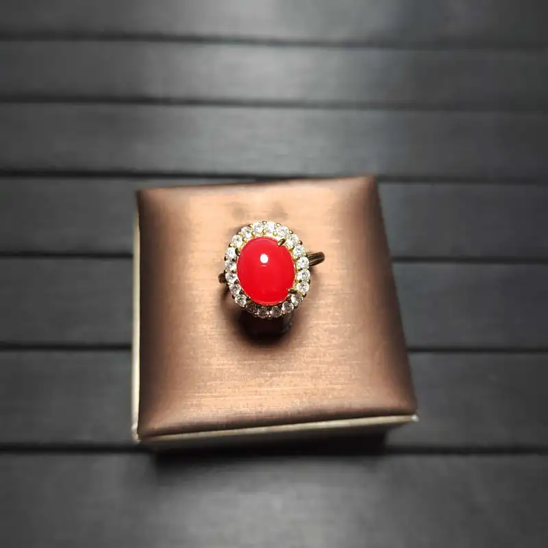 Gifts Chalcedony Jade Rings Women's-1
