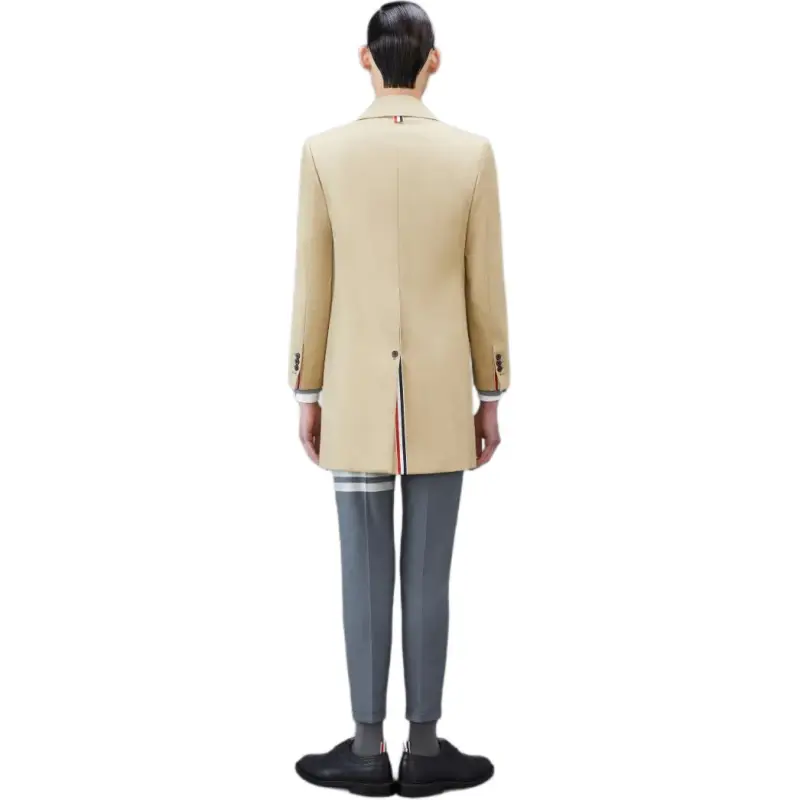 THOM BROWNE Mac Bal Collar Overcoat-3