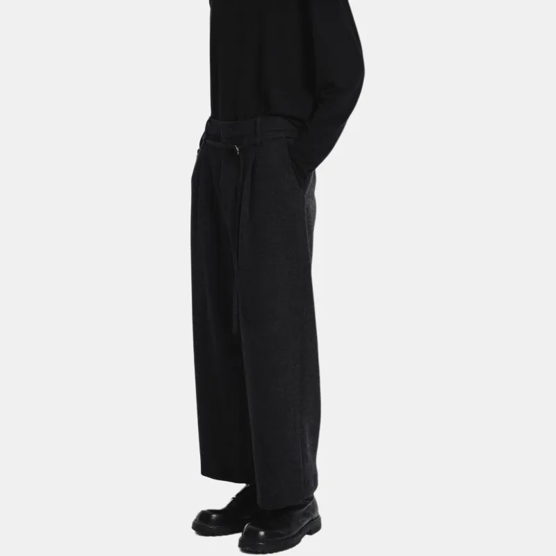 NANS STUDIO Casual Pants Men's Charcoal Black-4