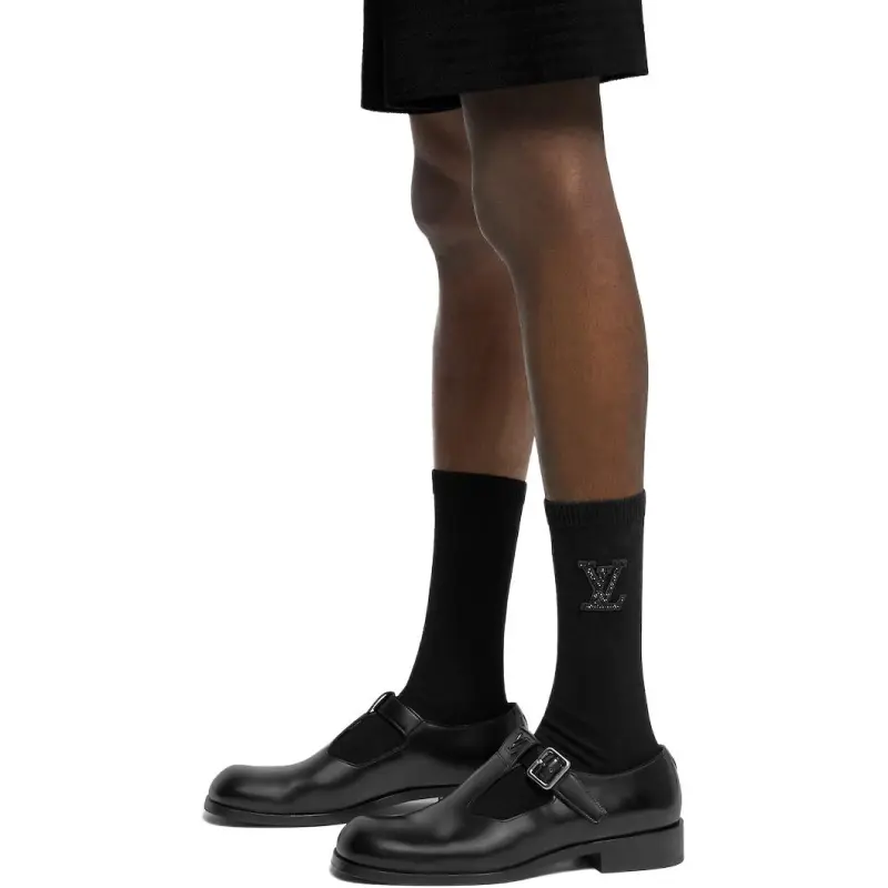 LOUIS VUITTON Lv Strass Socks Black-1