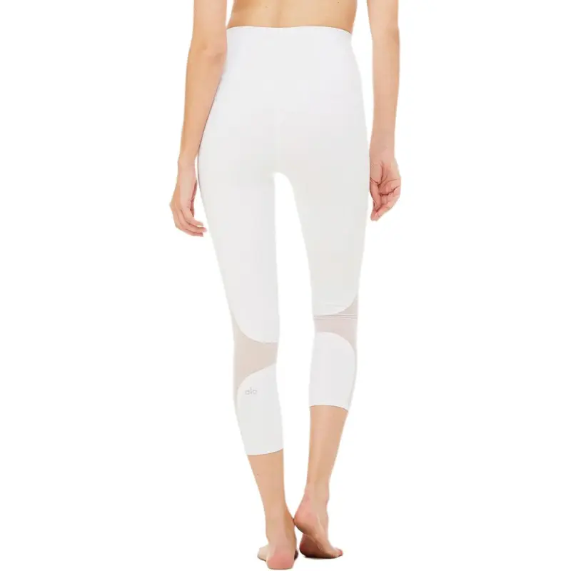 Alo Yoga HIGH WAIST COAST CAPRI Sports Pants Women's White-2