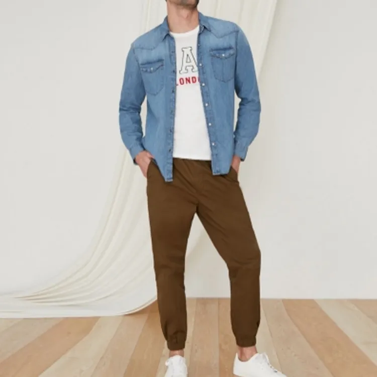 GAP Shirts Men Denim Blue-2