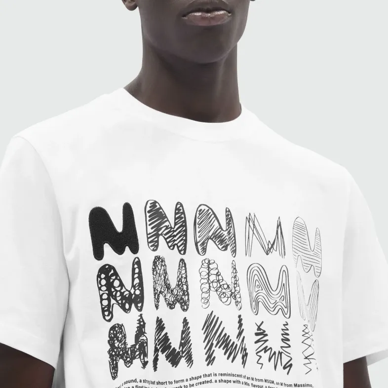 MSGM T Shirts Men White-4