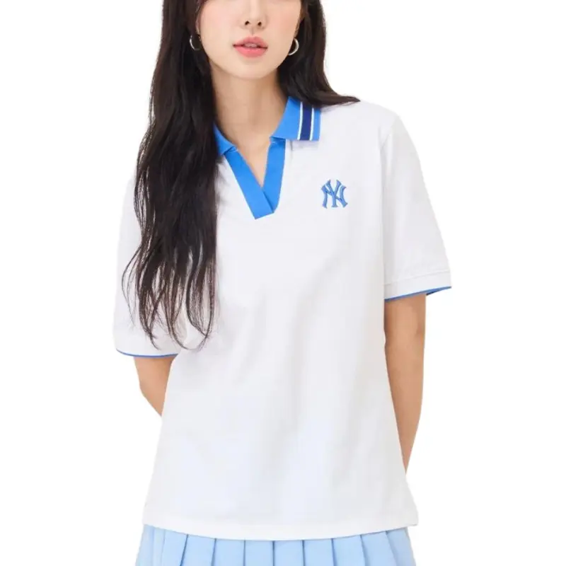 MLB New York Yankees Polo Shirts Women's Ivory-2