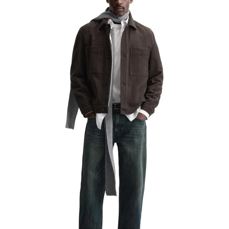 ZARA Jackets Coats Men's Dark Brown-2