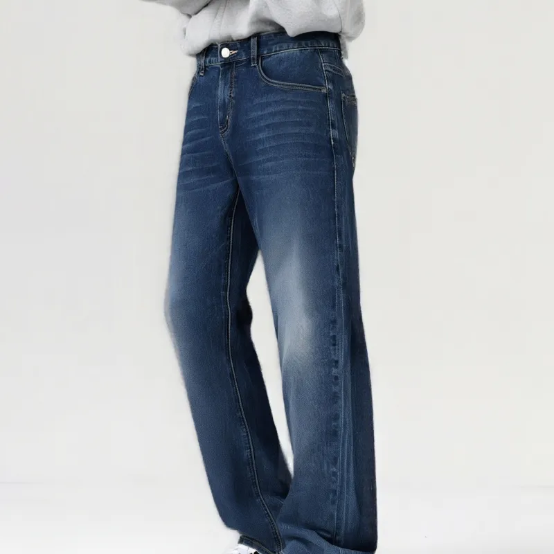 HLA The Mountain Is Not In The High Series Jeans Men's Denim Blue Transition Color-4