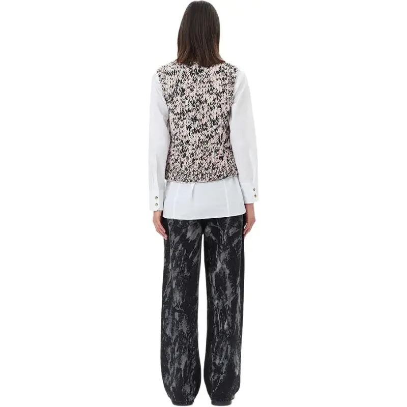 GANNI Logo Intarsia Handknitted Vest-3