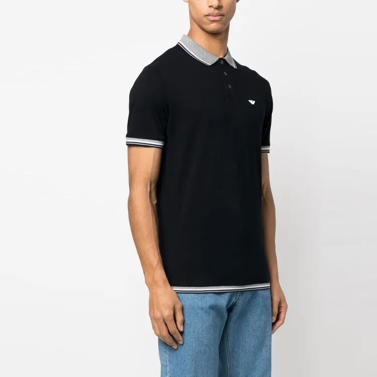 EMPORIO ARMANI SS23 Polo Shirt Men's Navy Blue-3
