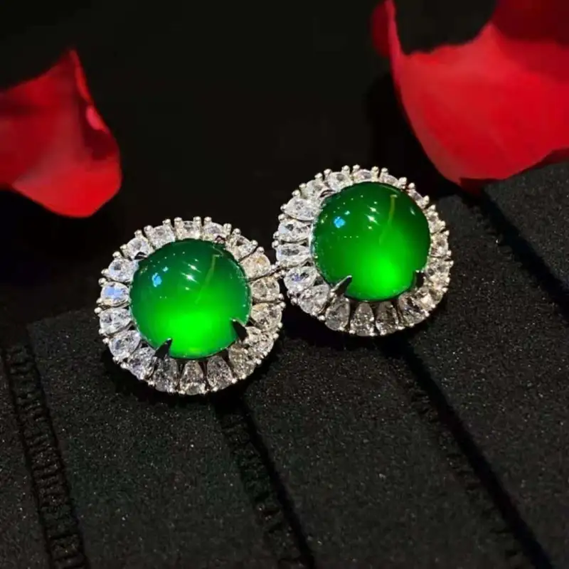 Grace Chalcedony Stud Earrings Women's-2