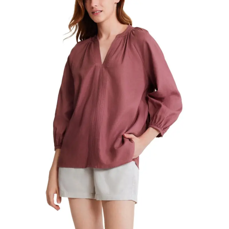 AIGLE SS24 Shirt Women's Plum Purple Red-2