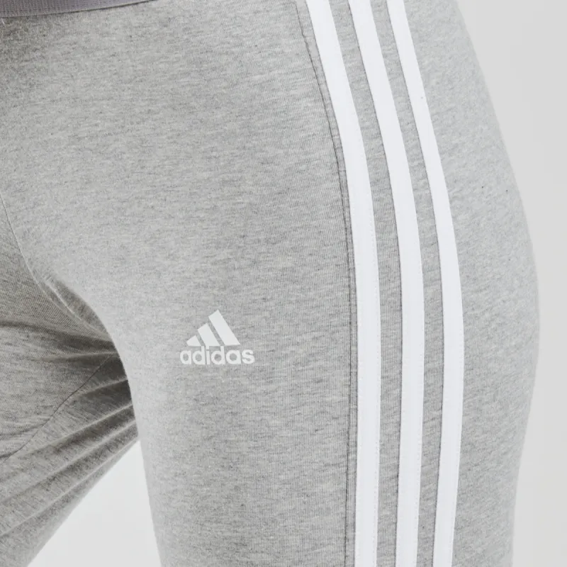Adidas Women's Loungewear Essentials 3 Stripes Leggings Medium Grey Heather/White-4