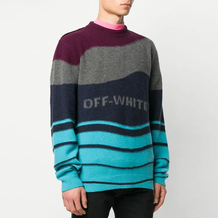 OFF WHITE Striped Knitted Jumper-1