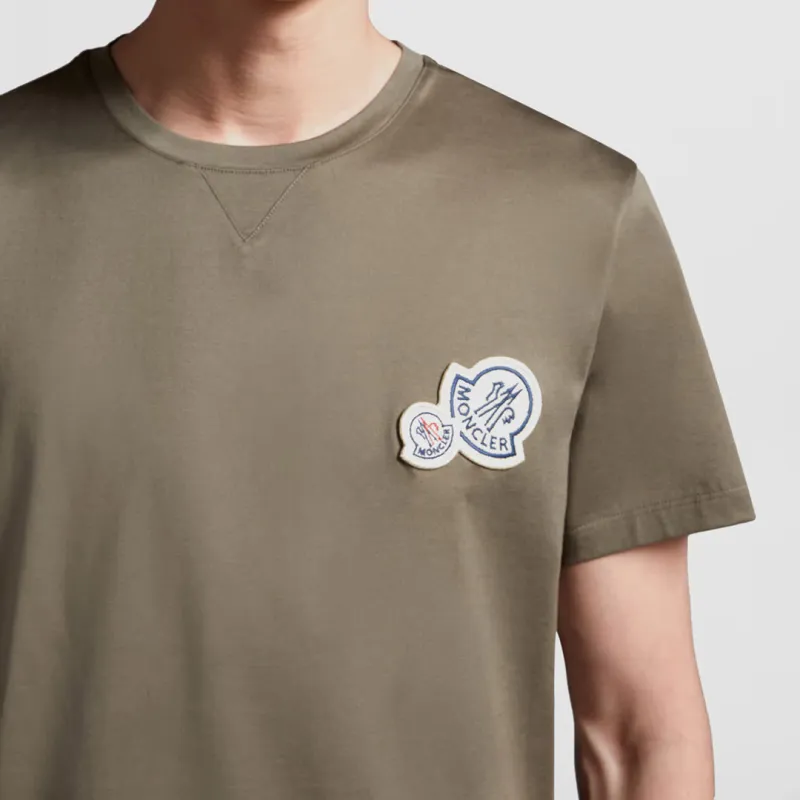 Moncler Double Logo Patch Crewneck T Shirt-4