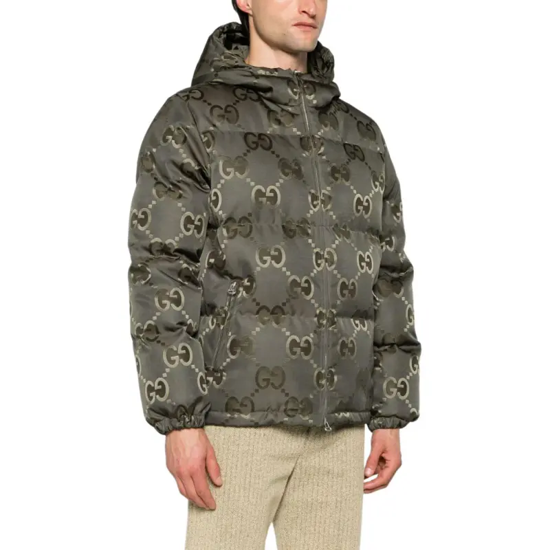 GUCCI Jumbo Gg Nylon Canvas Goose Down Jacket-3