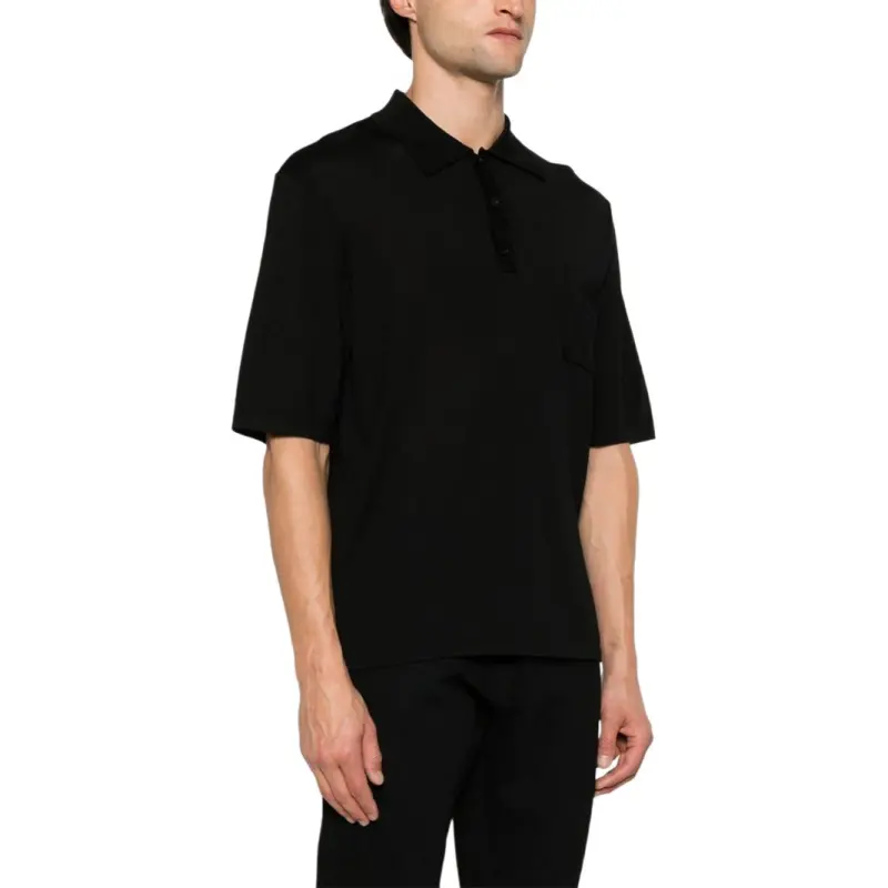 SAINT LAURENT Logo embroidered Polo Shirt-3