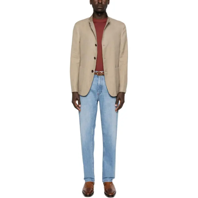 Ermenegildo Zegna Logo Patch City Jeans-1