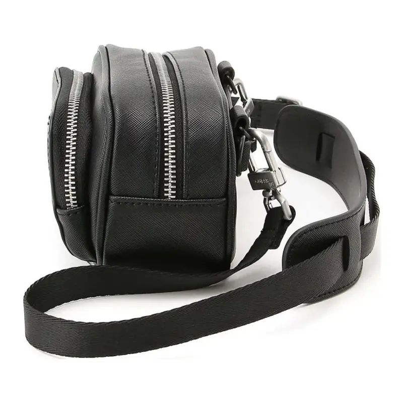 GUESS Polyurethane Crossbody Bag Shoulder Bag Medium Size Men's Black-3