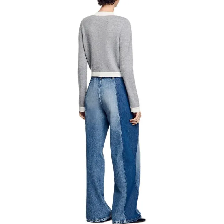 Sandro Two tone Cardigan-2