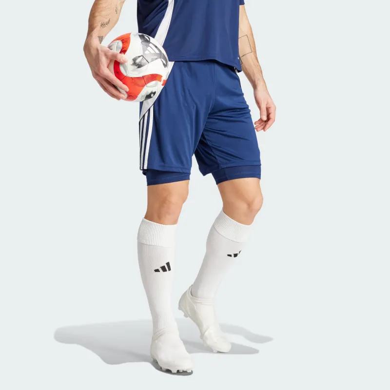 Adidas Tiro 24 Training 2-In-1 Shorts Sports Shorts Unisex Marine Blue-4
