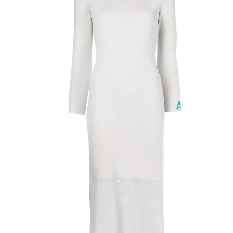 ARMANI EXCHANGEAE Long Sleeved Dress Women's Light Gray-2