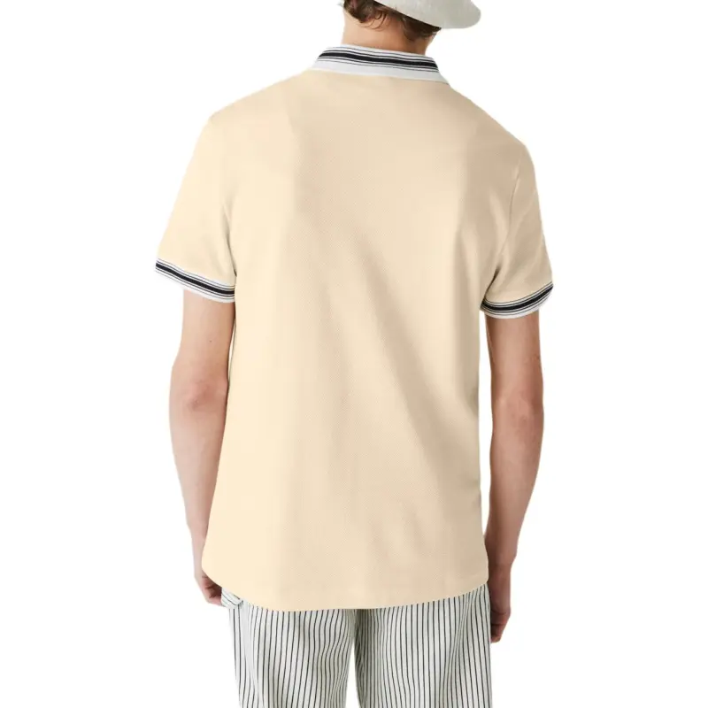 LACOSTE Polo Shirts Men Ecru-2