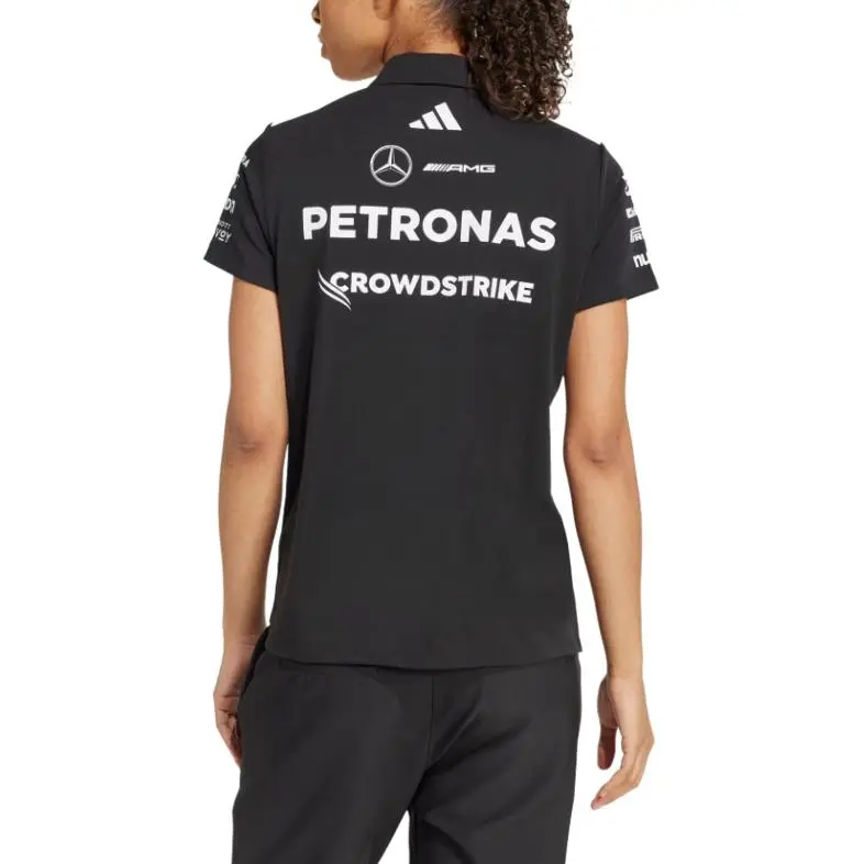 Adidas Women's Mercedes Amg Petronas Formula Team Polo Black/White-3