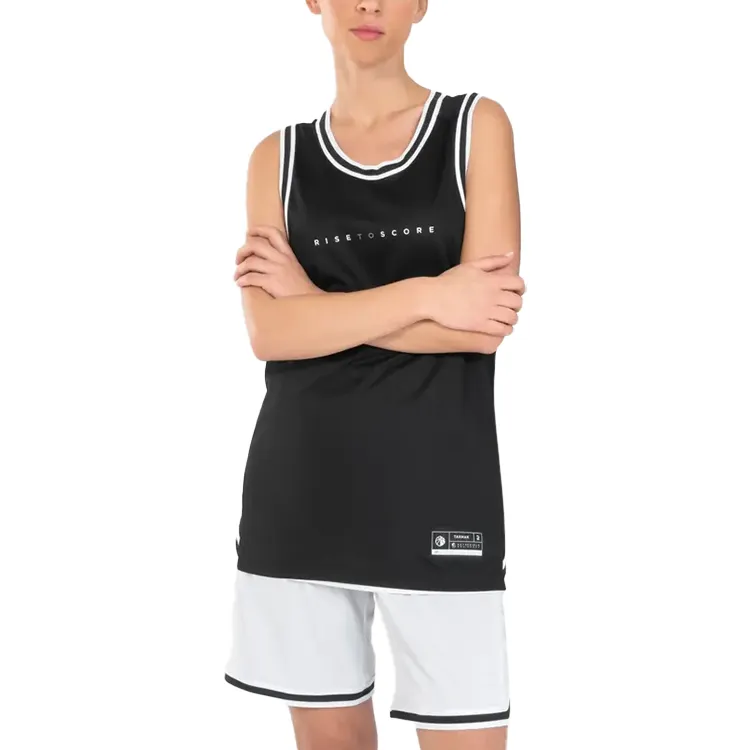 DECATHLON TARMAK Basketball Jerseys Unisex Black White-3