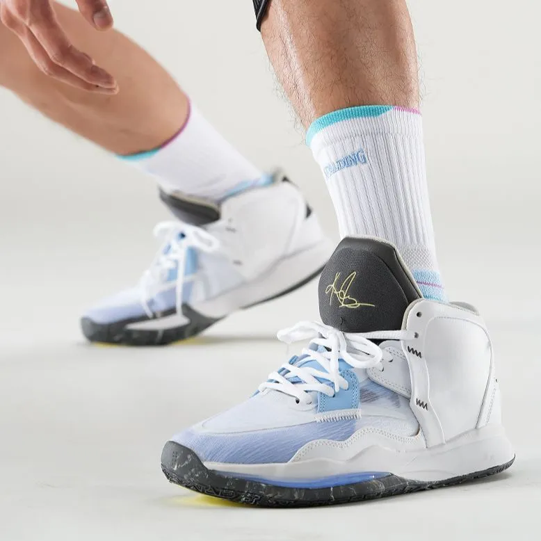 SPALDING Professional Basketball Socks Trendy Versatile Warm And Elite Compression Unisex 3 Pack White/Black-10