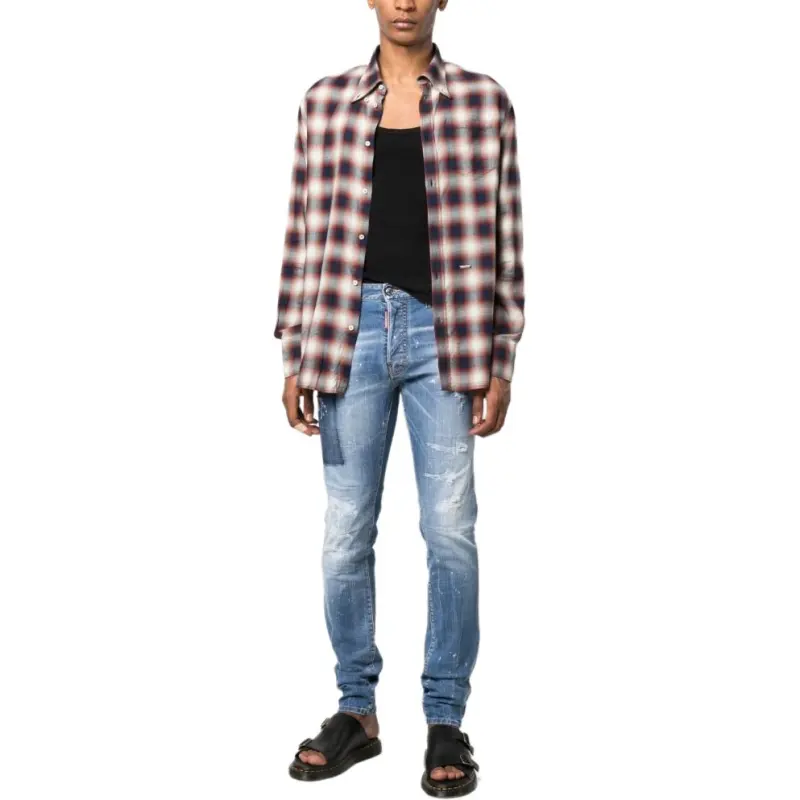 DSQUARED 2 Distressed Washed Skater Jeans-2