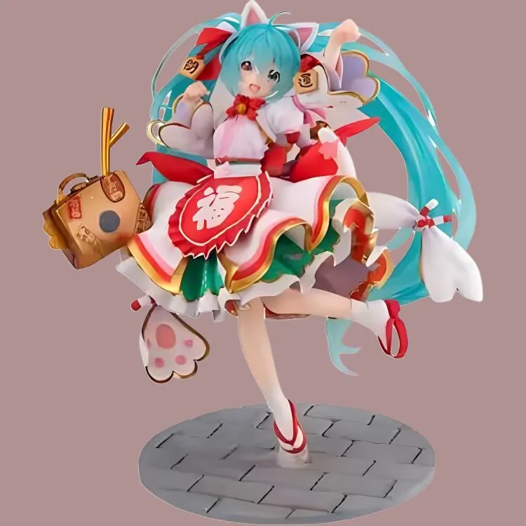 KADOKAWA Hatsune Miku CAworks VOCALOID Lucky Cat Scale Figures-3