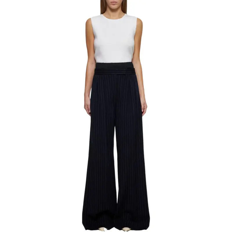 MaxMara Casual Pants Women's Marine Blue-3