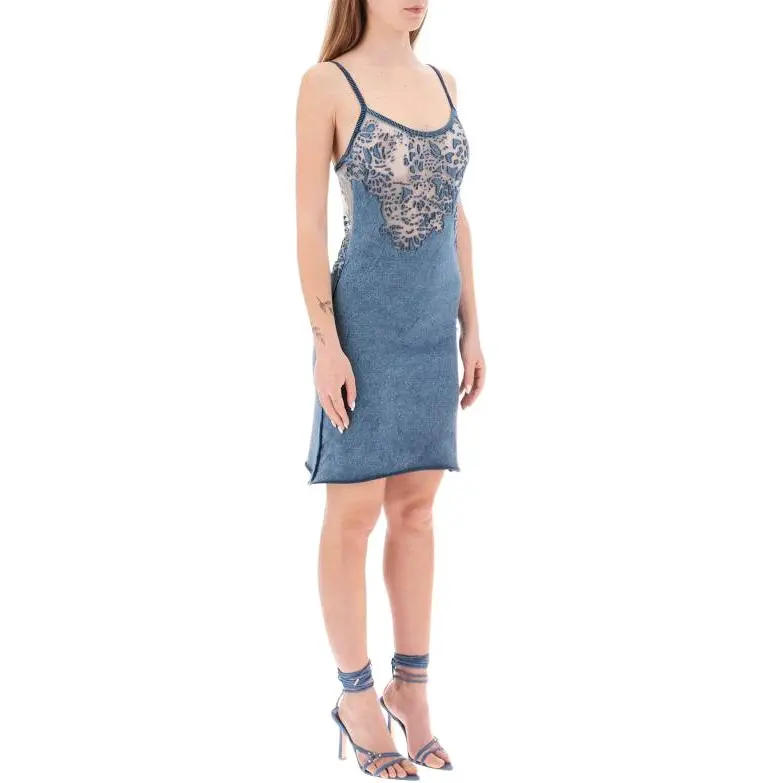 DIESEL Slip Dresses Women's Blue-1