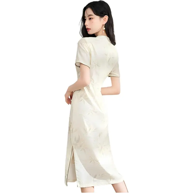 Flowers In Water Short Sleeved Dress Women's-1