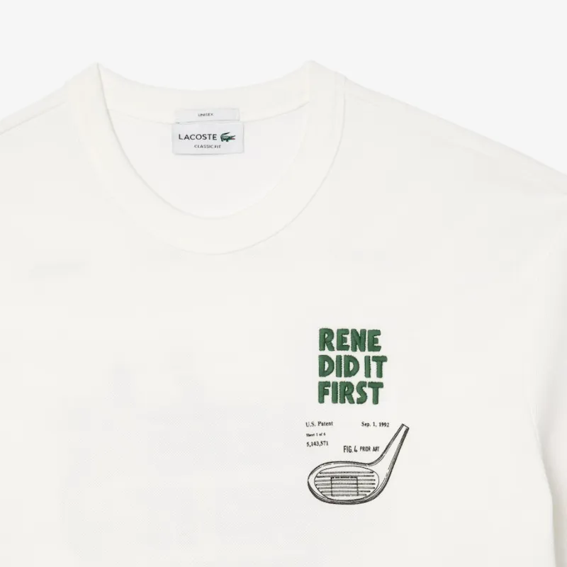 LACOSTE Regular T Shirt Unisex White-6