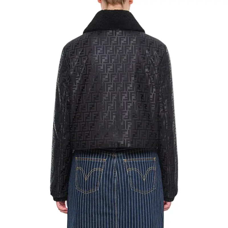 FENDI Ff Motif Short Padded Jacket-4