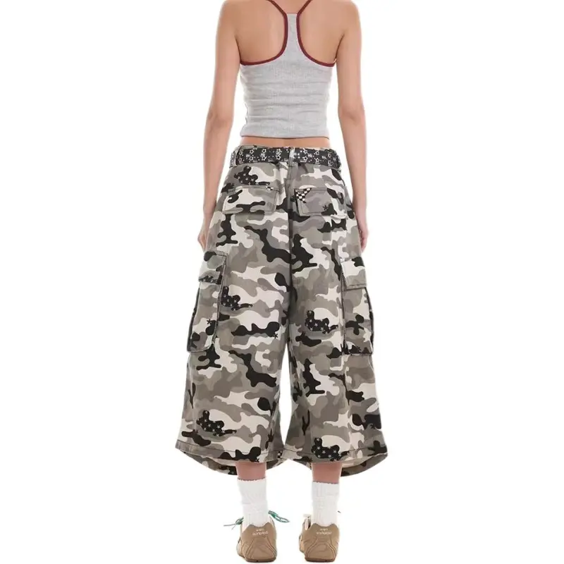 VINMUK Denim Shorts Unisex Camouflage-4