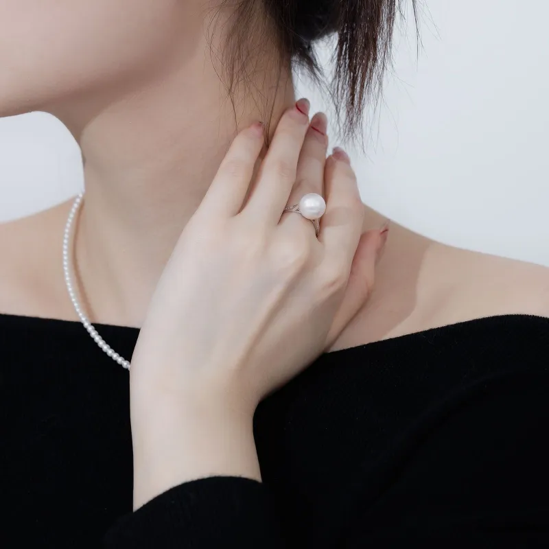 ANGEPERLE Freshwater Pearl Rings Women's-5
