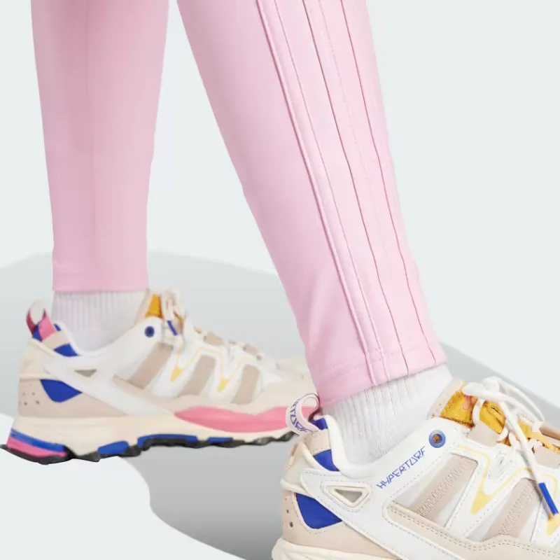 Adidas Originals Faux Leather Leggings Athletic Trousers Women's Pink-4