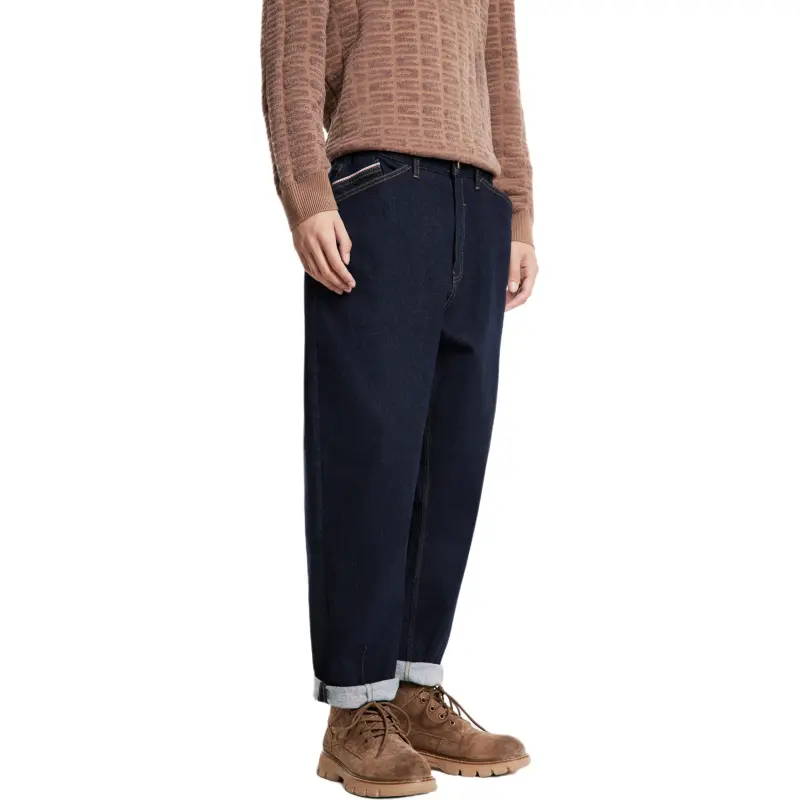 Jiumuwang Men's Pants Expert Jeans Men's Dark Blue-3