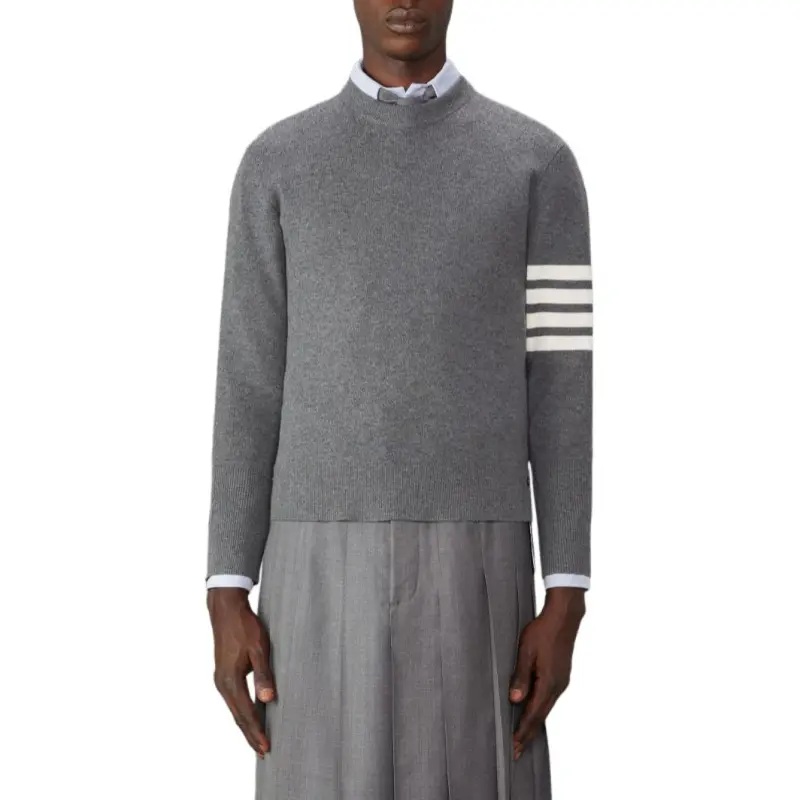 THOM BROWNE 4 Bar Two Toned Knitted Jumper-2