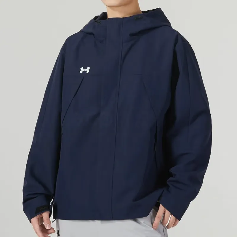 Under Armour Jackets Coats Men's Blue With Free Survival Wristbands-3