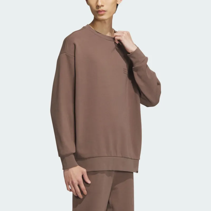 Adidas Sweatshirts Men Stratum Dark Earthy Brown-3