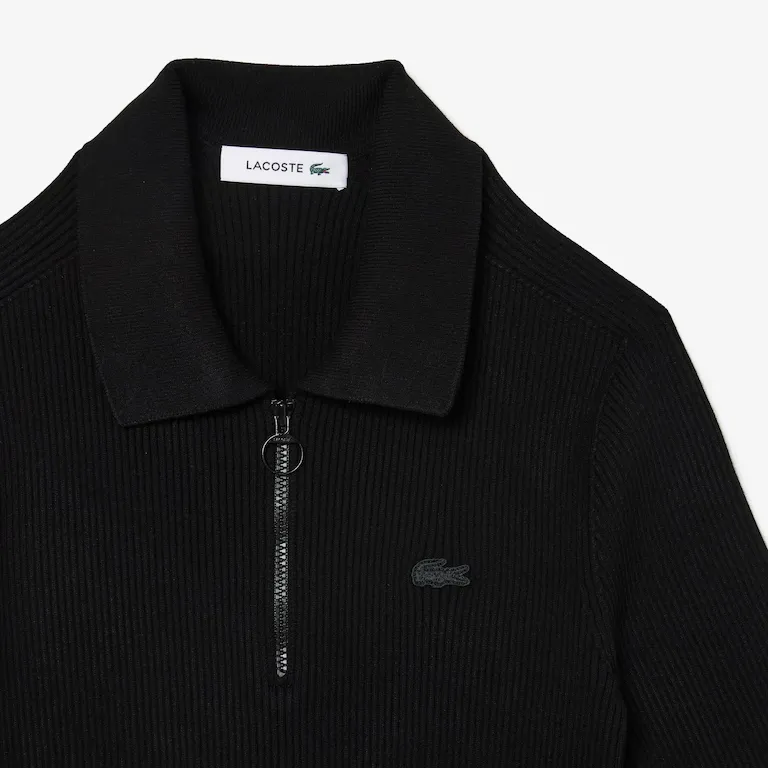 LACOSTE Short Sleeved Dress Women's Black-5
