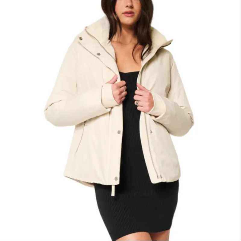Hollister Puffer Jacket Women's Light Beige-1